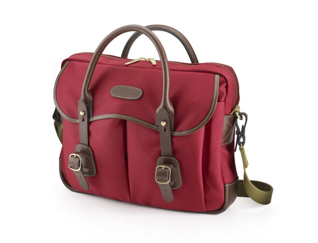 Billingham Thomas Brief Case - Burgundy/Chocolate