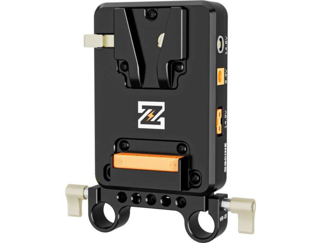 ZGCINE V-Mount Plate/Charger On 15mm Rod Mount (VM-VP2-K1)