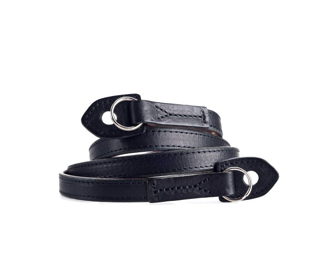 Artisan & Artist Acam 280 Camera riem Italiaans leer Zwart