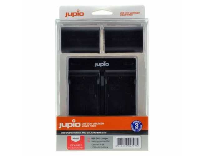 Jupio Kit: 2x Battery LP-E6 1700mAh + USB Dual Charger