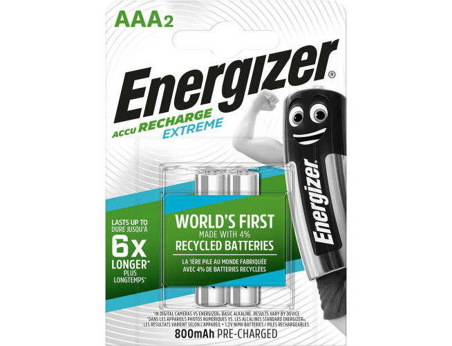 Energizer Oplaadbare NiMH Batterij AAA 1.2 V Extreme 800 mAh