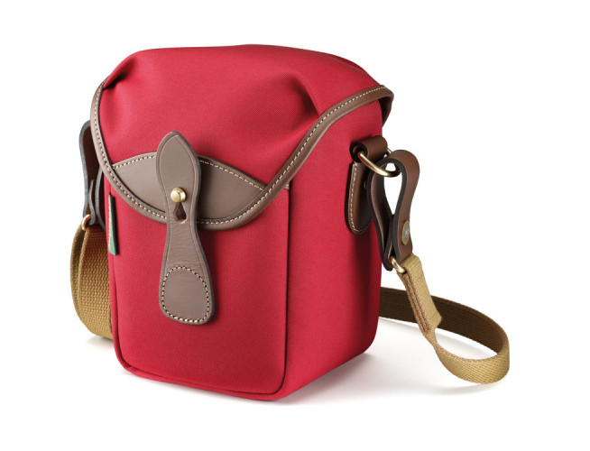 Billingham 72 Camera Pouch - Burgundy/Chocolate