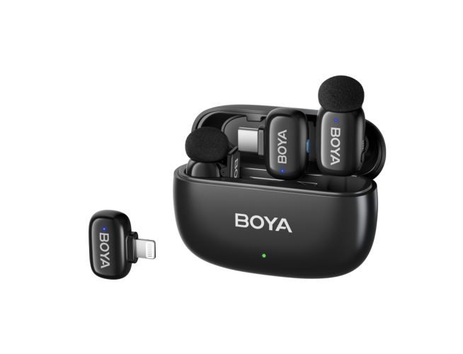 Boya Mini 2-01 (Black) 1X RX USB-C + 1X RX Lightning + 2X TX