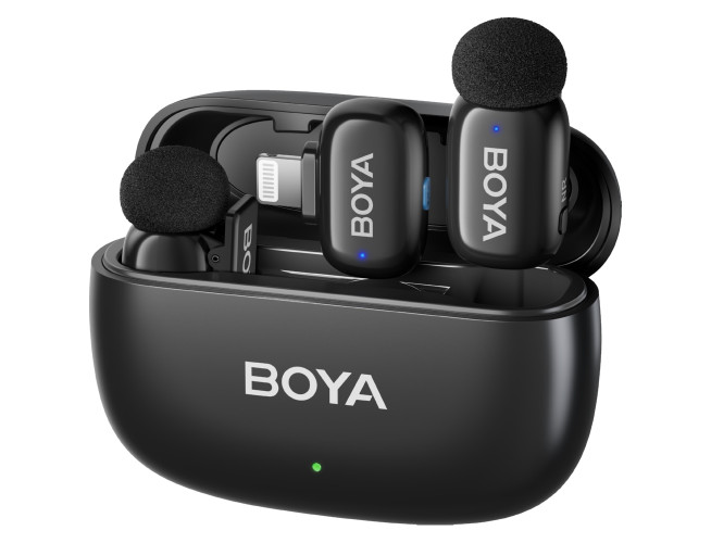 Boya MINI-15 Ultra-Mini Wireless Microphone - 2TX + 1RX - Lightning - OUTLET