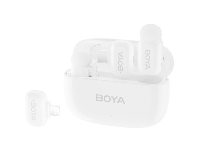 Boya MINI-13 Ultra-Mini Wireless Microphone 2TX + 2RX - Wit