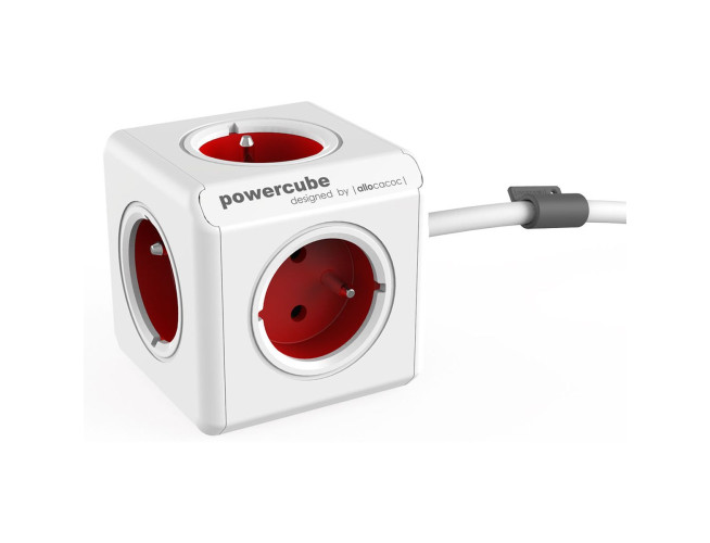 Allocacoc PowerCube Extended USB Rood 1,5 Meter