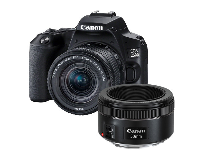 Canon EOS 250D Zwart + 18-55mm IS STM + 50mm f/1.8 STM