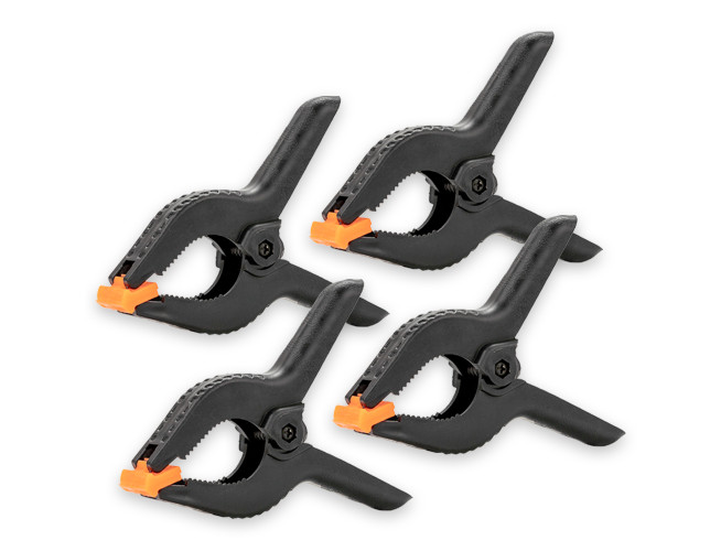 Caruba Achtergrond Klem Zwart/Oranje Large (4 stuks)