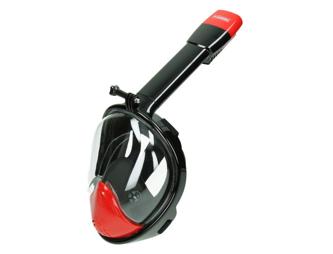 Caruba FullFace SnorkelMask Pro Long S/M - Black/Red