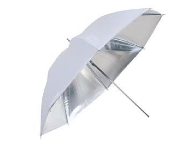 Falcon Eyes Flitsparaplu UR-32S Zilver/Wit 80 cm