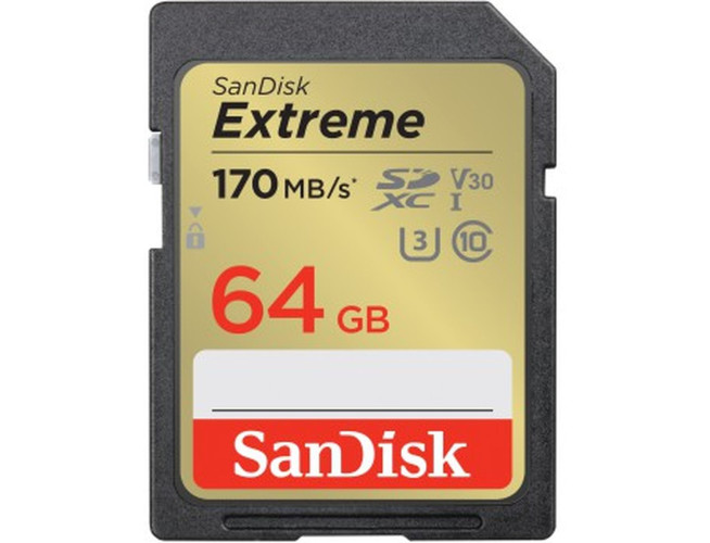 SanDisk Extreme 64GB SDXC Memory Card 170MB/s