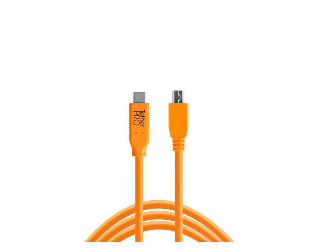 Tether Tools TetherPro USB-C - 2.0 Mini-B 5-Pin (4,6m oranje)