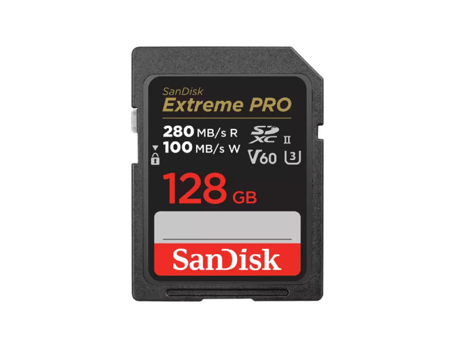 SanDisk Pro 128GB V60 UHS-II SD Cards 280/100MB/s