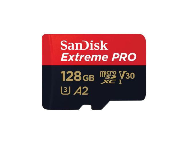 SanDisk Extreme Pro MicroSDXC 128GB 200MB/s A2 V30 + SD adapter