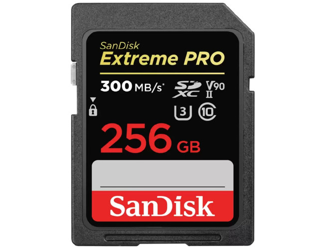 SanDisk Extreme Pro 256GB SDXC Memory Card 300 MB/s
