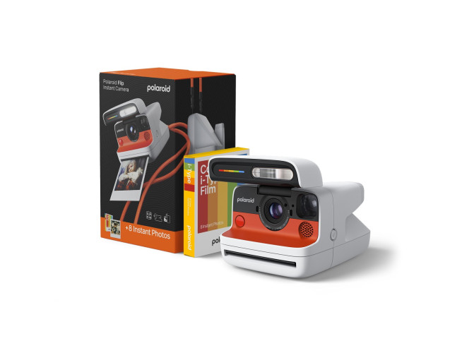 Polaroid Flip - White + Color Film Bundle