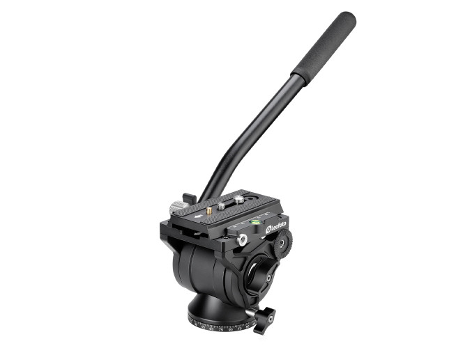 Leofoto BV-10M videokop met Manfrotto snelkoppelingsplaat