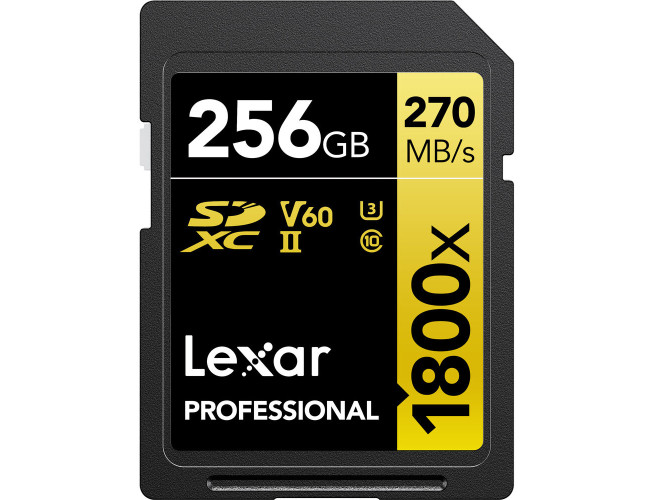 Lexar SDXC Professional 256GB 1800X UHS-II V60 Gold