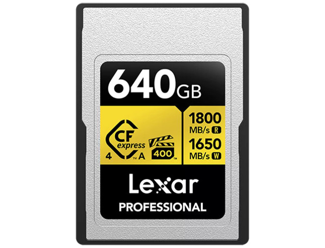 Lexar CFexpress Pro Type A Gold 4.0 Series 640GB R1800/W1650MB/s - VPG400