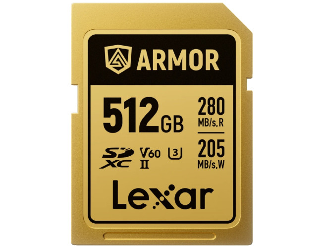 Lexar SDXC Pro Gold Series ARMOR UHS-II 512GB V60