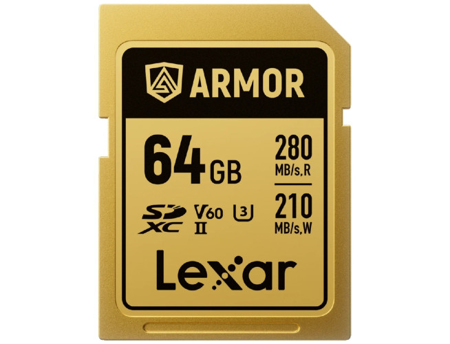 Lexar SDXC Pro Gold Series ARMOR UHS-II 64GB V60
