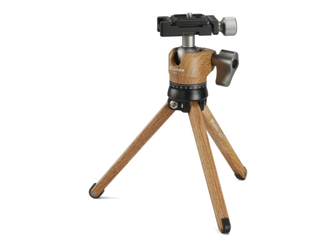 Leofoto Pocket Mini Tripod MT-01 + Ballhead LH-25 Wood