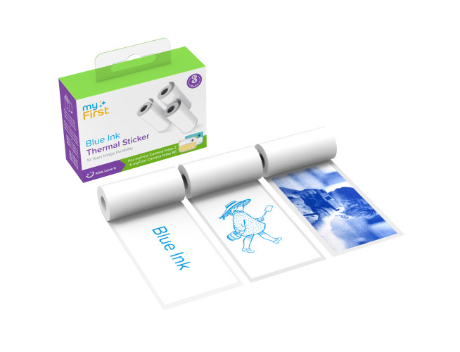 myFirst Thermal Sticker Wit, Blauw Inkt