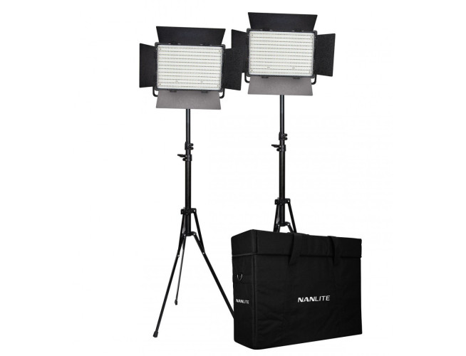 Nanlite 1200-CSA dual kit (w/ case & light stand)
