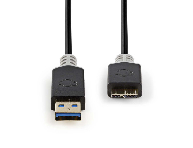 Nedis Kabel USB 3.0 A M - micro-B M 2.0m GY