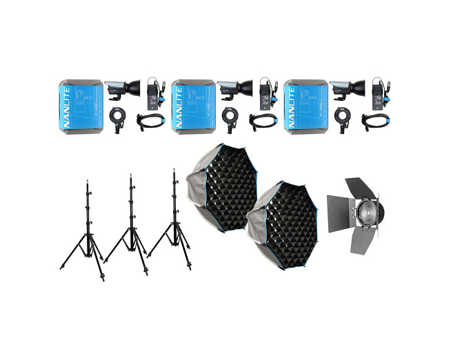 Nanlite FC-120B LED Bi-Colour Spot Light Triple Kit