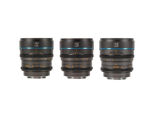 Sirui Nightwalker 24, 35 en 55mm Bundle T1.2 S35 Sony E Gunmetal