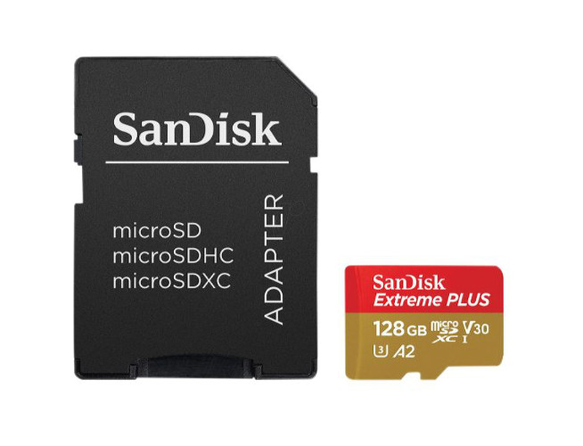 SanDisk Extreme Plus MicroSDXC 128GB+SD Adapter