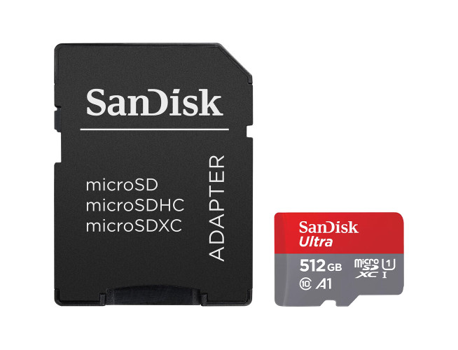 SanDisk Ultra MicroSDXC 512GB + SD Adapter