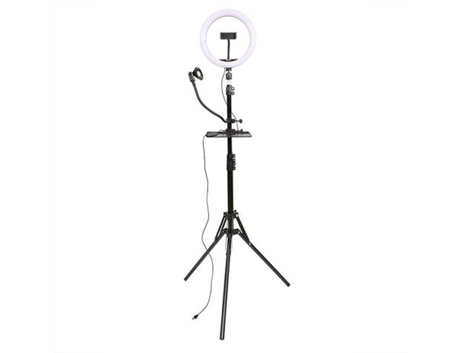 StudioKing LED Vlog Set SK-K190 met Ringlamp en Microfoonhouder