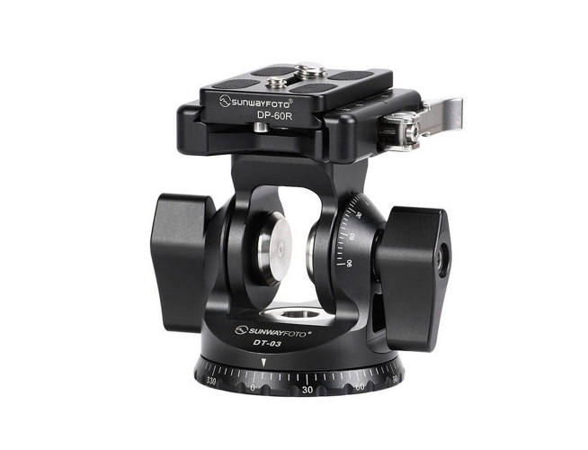 Sunwayfoto Two-way head with clamp and QR plate DT-03