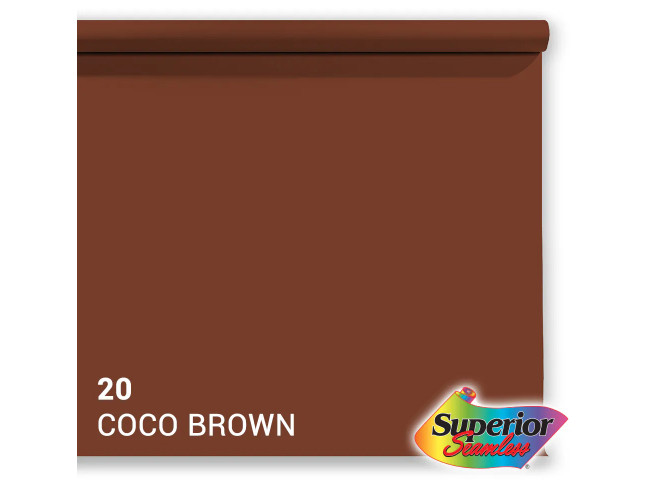Superior Achtergrondpapier Coco Brown 2.72m x 11m
