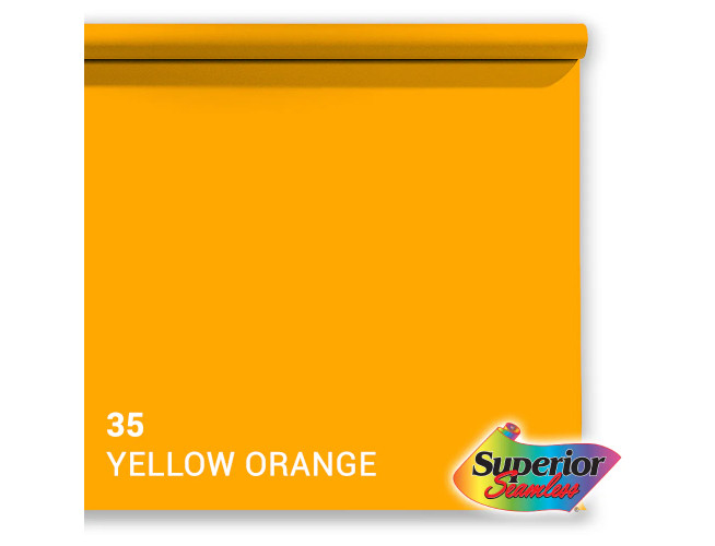 Superior Achtergrondpapier Yellow-Orange 1.35m x 11m
