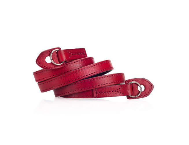 Artisan & Artist Acam 280 Camera riem Italiaans leer Rood