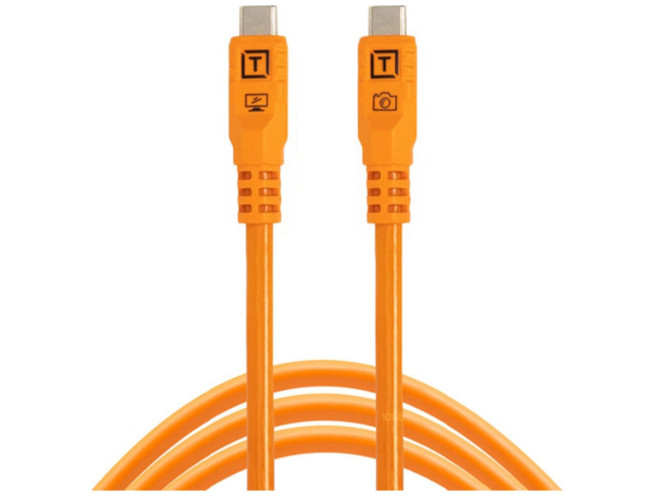 TetherTools TetherPro Optima 10G USB-C 10' (3m) Straight to Straight, High-Visibility Orange