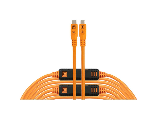 TetherTools TetherPro Optima 10G USB-C 31' (9.4m) Straight to Straight, High-Visibility Orange