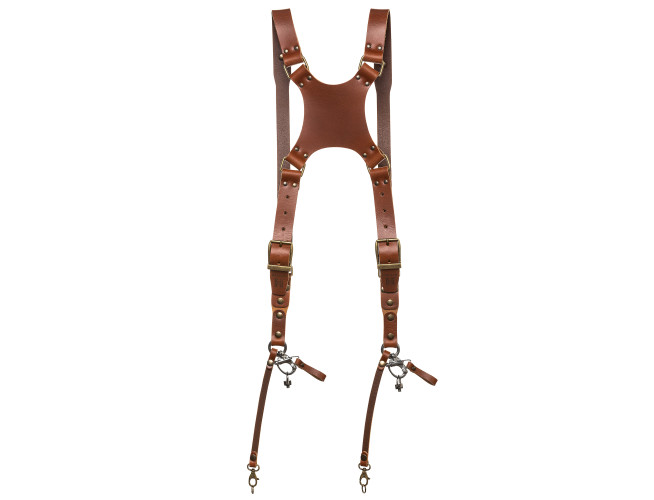 The Hantler Dual camera harness Cognac S/M