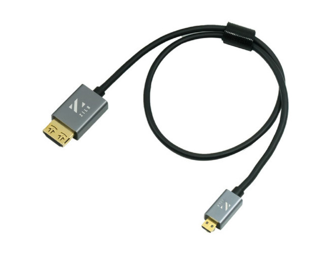 ZILR 4K60P Micro Connector Hyper Thin High Speed HDMI Cable 45cm