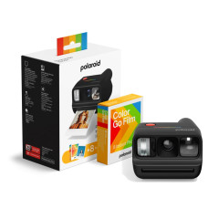 Polaroid Go Gen 3 Black + Color Film Bundle (8 Photos)