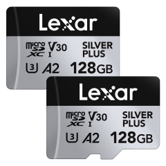 Lexar MicroSDXC Silver Plus UHS-1 128GB V30 2-pack