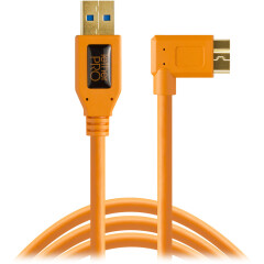 Tether Tools TetherPro USB 3.0 A male naar Micro B Right Angle - 15' Oranje
