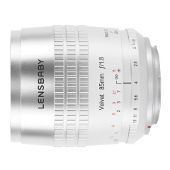 Lensbaby Velvet 85 silver Canon EF