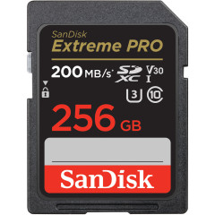 SanDisk Extreme Pro 256GB SDXC Memory Card 200MB