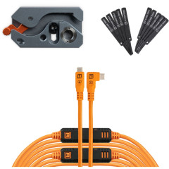 TetherTools Leverlock Plus Cable Kit Optima 10G 9.4m Oranje