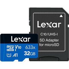 Lexar MicroSD Blue Series UHS-I 633X 32GB V10