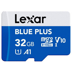 Lexar MicroSDHC Blue Plus UHS-I 32GB V10 Read 100MB/s With SD Adapter